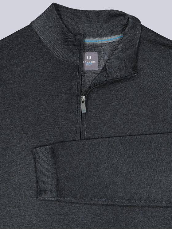 ENGBERS GERMANY Herren Pullover mit Merinowolle Anthrazit 39625