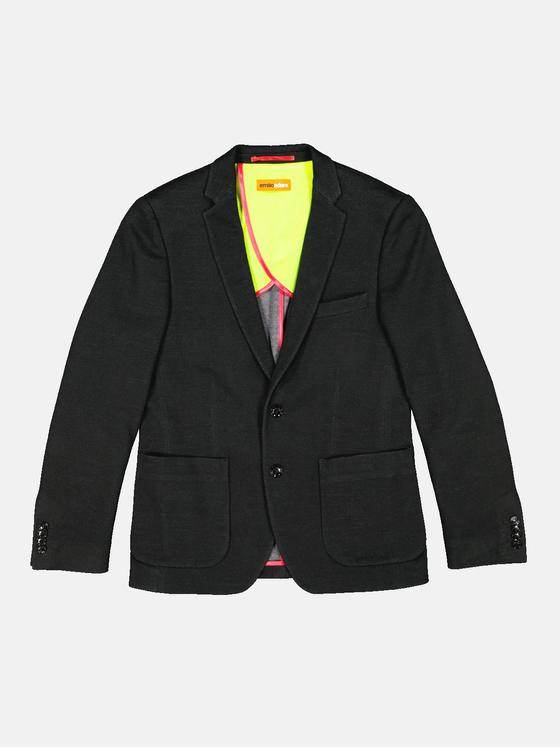 emilio adani Herren Freizeit-Sakko slim fit Schwarz 34070