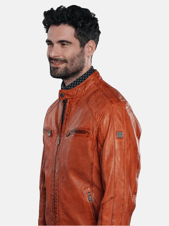 engbers Herren Lederjacke Blutorange 32182