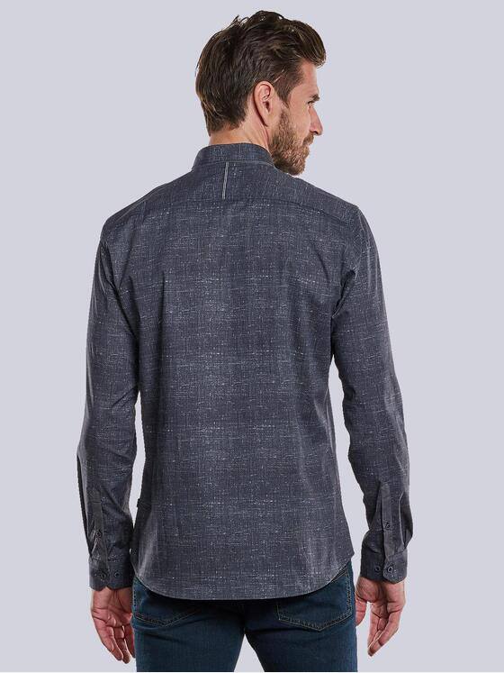 engbers Herren Langarm-Hemd gemustert Schwarz 34401