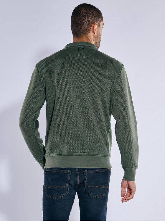 engbers Herren Sweatjacke strukturiert Khaki 37750