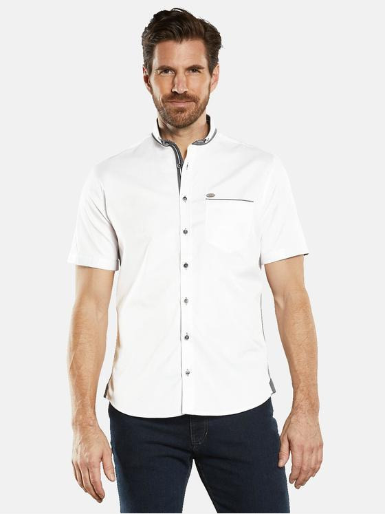 engbers Herren Kurzarm-Hemd mit Stehkragen Reinweiss 34750