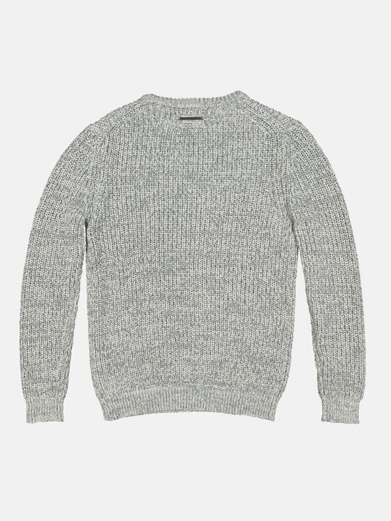 emilio adani Herren Pullover meliert Blau 34348
