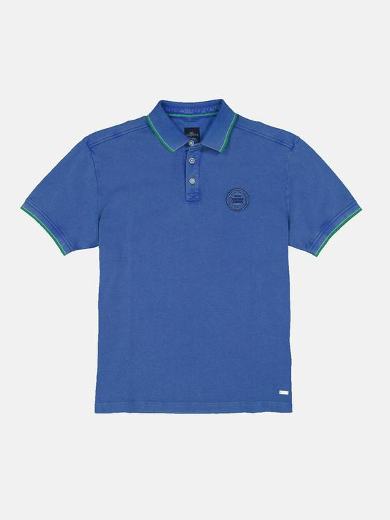 engbers Herren Polo-Shirt uni Blau 34329