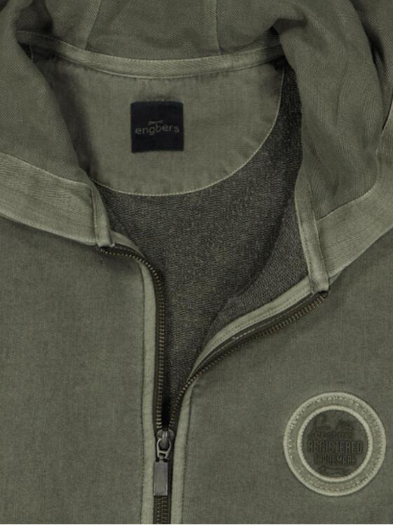 engbers Herren Sweatjacke mit Kapuze Grün 36335