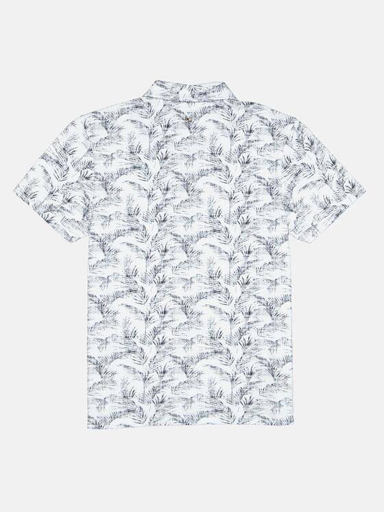 emilio adani Herren Polo-Shirt gemustert Weiß 32682