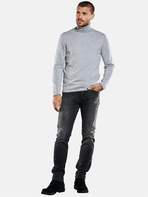 emilio adani Herren Pullover aus Merinowolle Grau 33845