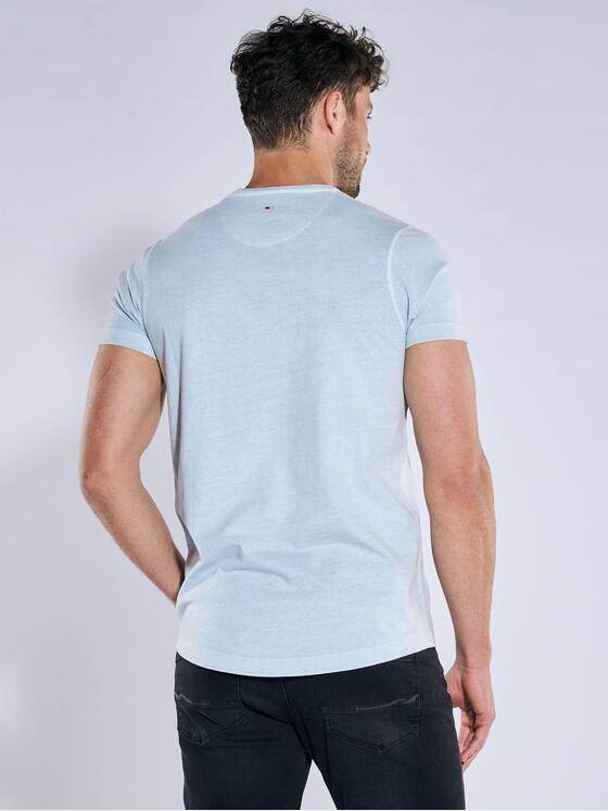 emilio adani Herren T-Shirt uni Blau 39310