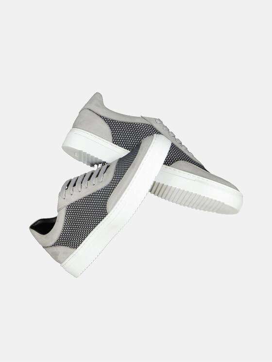 emilio adani Herren Sneaker mit Materialmix Grau 32660