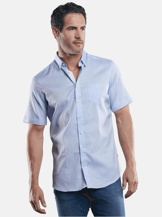 engbers Herren 100% bügelfreies Hemd Hellblau 29454