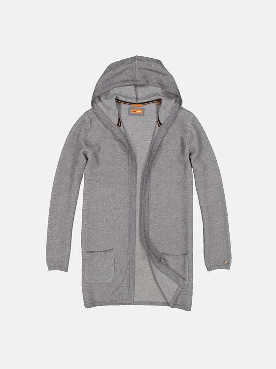 emilio adani Herren Cardigan strukturiert Grau 34124