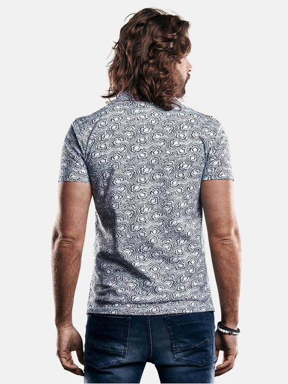 emilio adani Herren Poloshirt aus Piquégewebe und Haifischkragen Blau 29487
