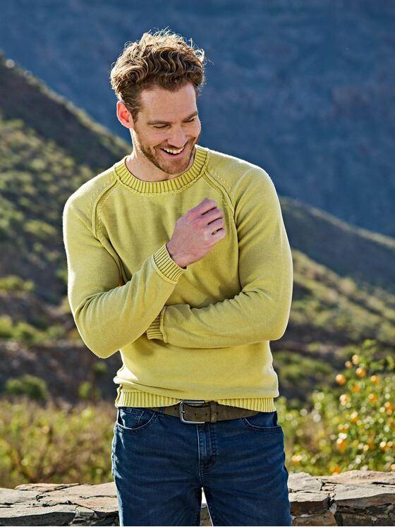 engbers Herren Pullover uni Grün 36697