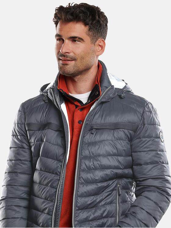 engbers Herren Steppjacke mit abnehmbarer Kapuze Grau 31854