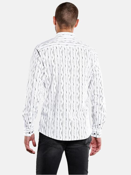 emilio adani Herren Langarm-Hemd gestreift Grau 34389