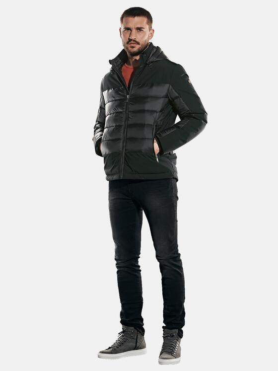 emilio adani Herren Jacke im Materialmix Schwarz 31889
