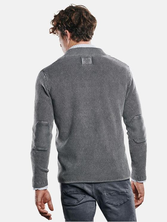 engbers Herren Sportives Stricksakko Granitgrau 30438