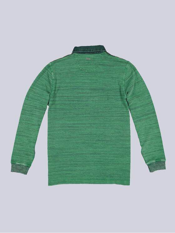 engbers Herren Langarm-Shirt mit Polokragen Grün 34331