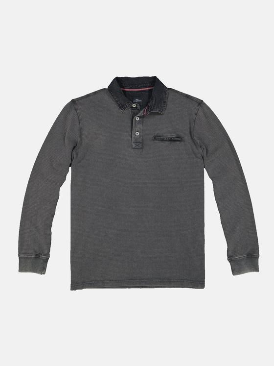 engbers Herren Langarm-Shirt gestreift Kieselgrau 33771