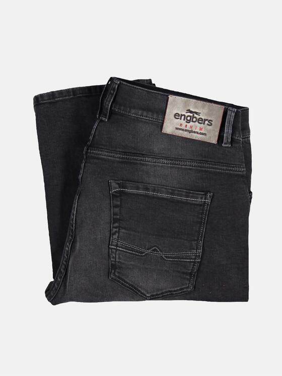 engbers Herren Softe High Stretch Denim mit gerader Passform Schwarz 29790