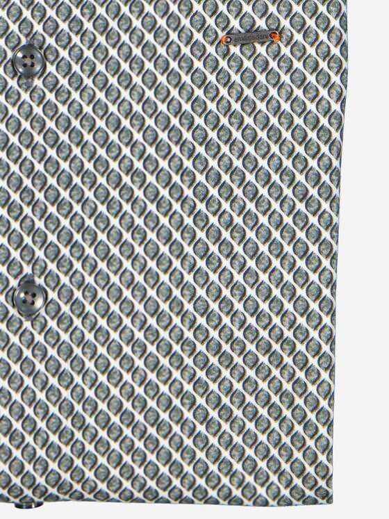 emilio adani Herren Langarm-Hemd slim fit Grau 37674