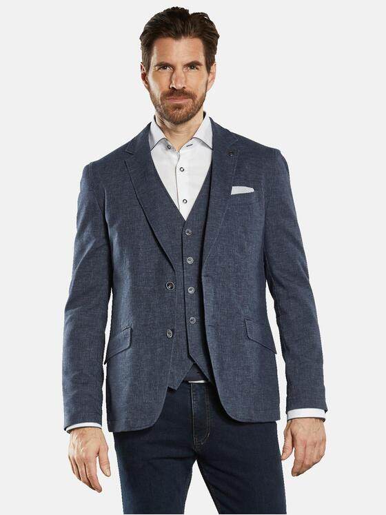 engbers Herren Freizeit-Sakko mit Leinenanteil Blau 34497