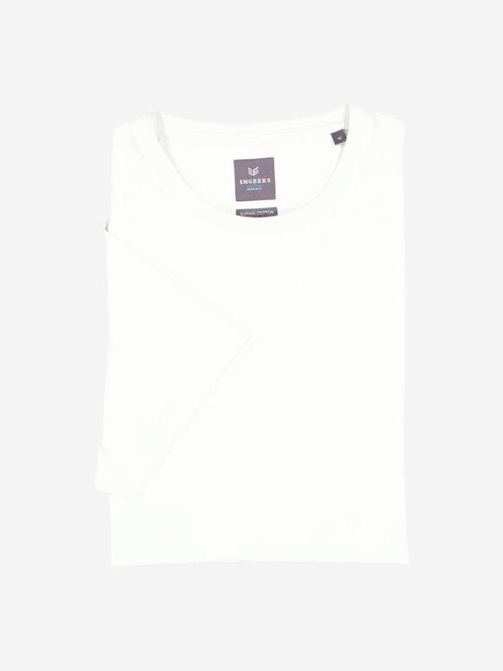 ENGBERS GERMANY Herren T-Shirt aus supima Baumwolle Reinweiss 36797