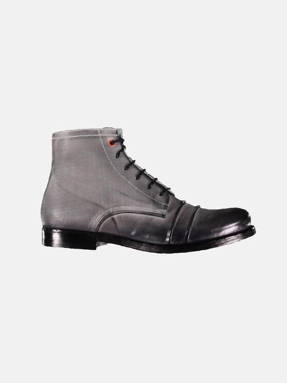 emilio adani Herren Modischer Lederboot Grau 30181
