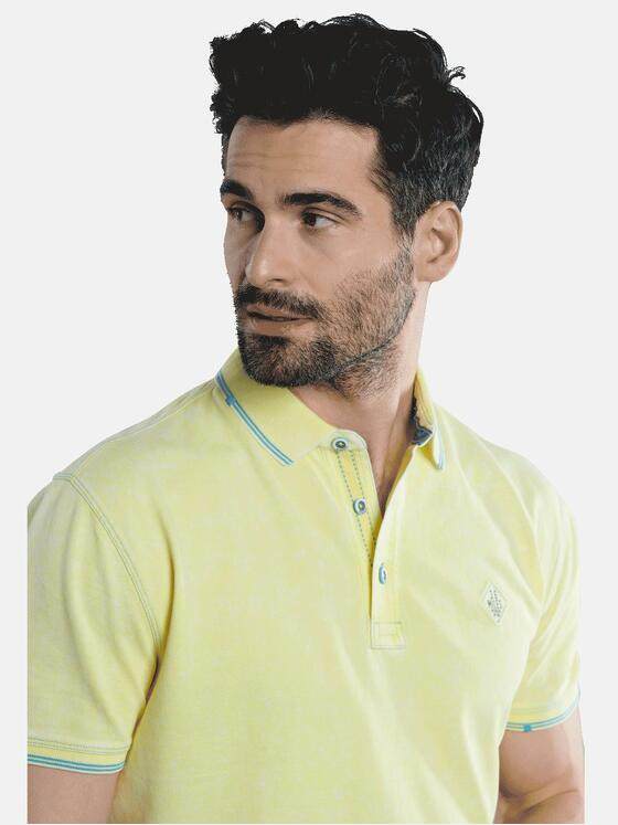 engbers Herren Poloshirt mit Kontrastdetails Zitronengelb 31539