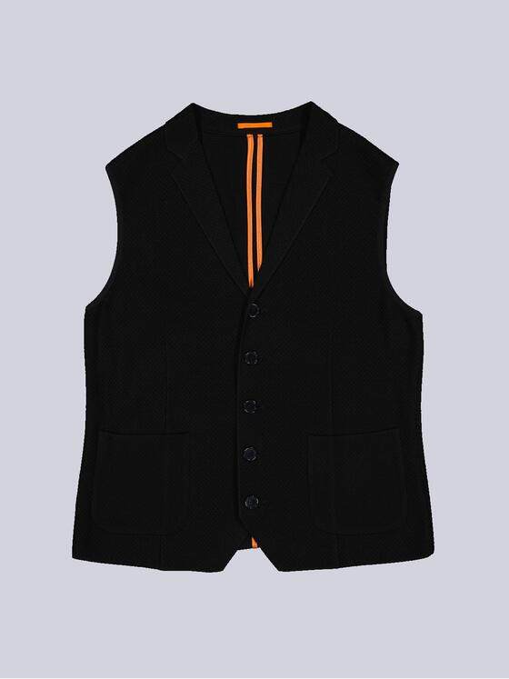 emilio adani Herren Sakko-Weste slim fit Schwarz 35266