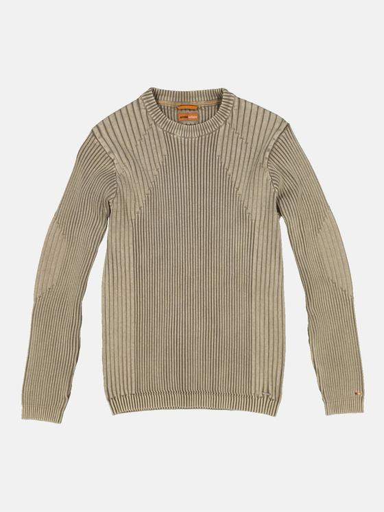 emilio adani Herren Pullover strukturiert Beige 34119