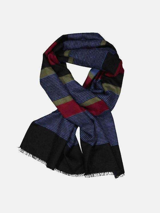 engbers Herren Schal gemustert Dunkelrot 33899