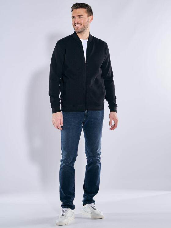 emilio adani Herren Sweatjacke im Bomberstyle Schwarz 38456