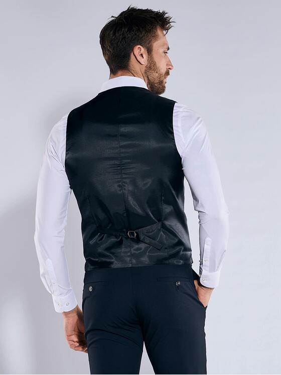 emilio adani Herren Anzug-Weste slim fit Blau 36482