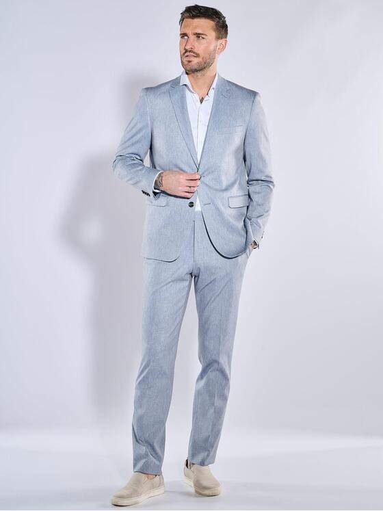 emilio adani Herren Anzug-Sakko strukturiert Blau 38446
