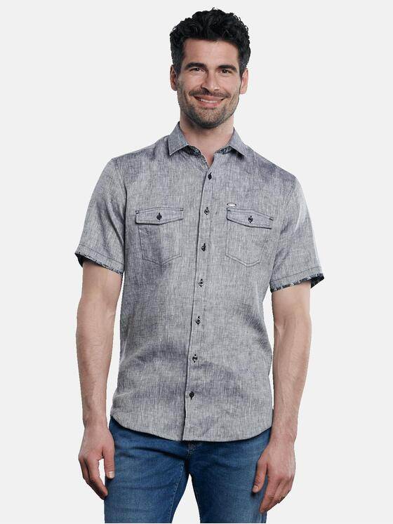 engbers Herren Hemd uni Marineblau 31633