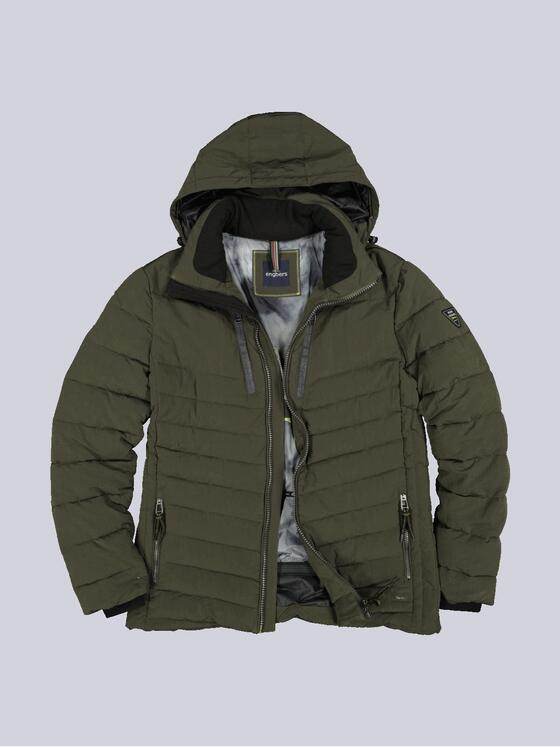 engbers Herren Steppjacke mit abnehmbarer Kapuze Grün 35435