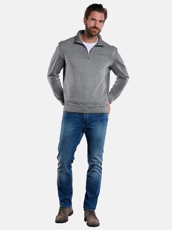 engbers Herren Sweatshirt mit Stehkragen Grau 34142