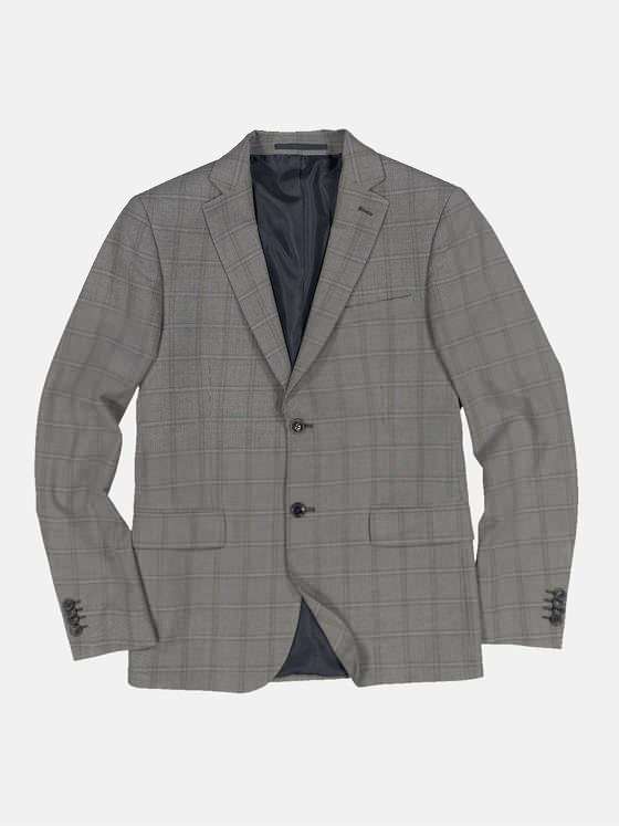 emilio adani Herren Anzug-Sakko slim fit Grau 35378