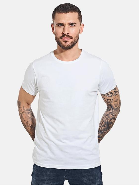 emilio adani Herren Basic-Shirt "My Favorite" Reinweiss 35831