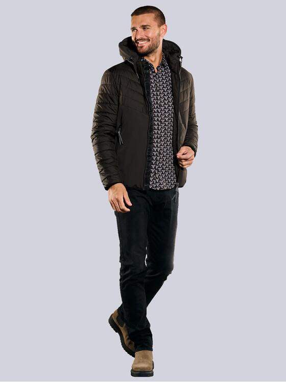 emilio adani Herren Jacke mit abnehmbarer Kapuze Braun 35253