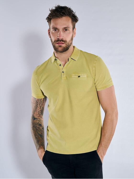 emilio adani Herren Polo-Shirt uni Gelb 36788