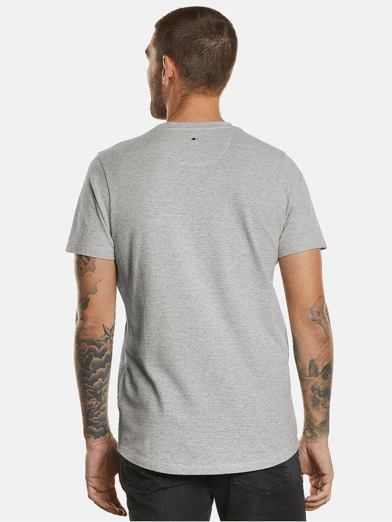 emilio adani Herren T-Shirt uni Grau 34347