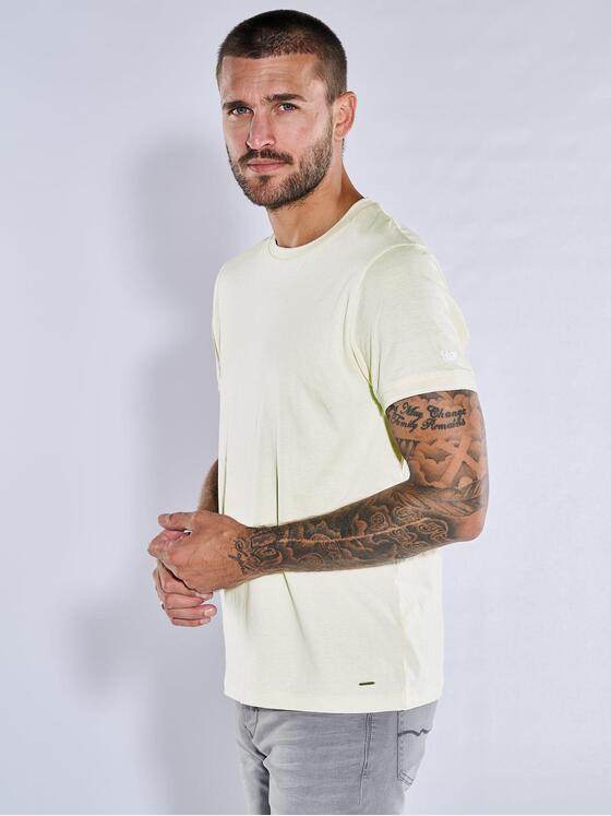 emilio adani Herren T-Shirt uni Beige 37294