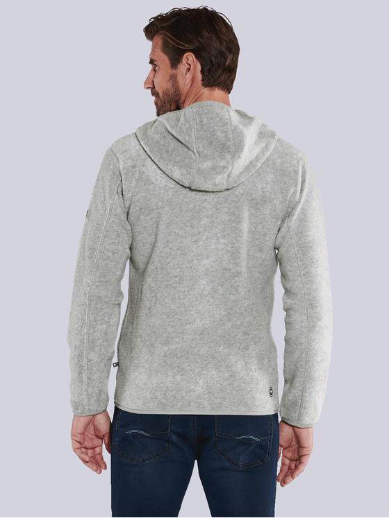 ENGBERS GERMANY Herren Sweatjacke mit Kapuze und besonderem Farbeffekt Grau 35741