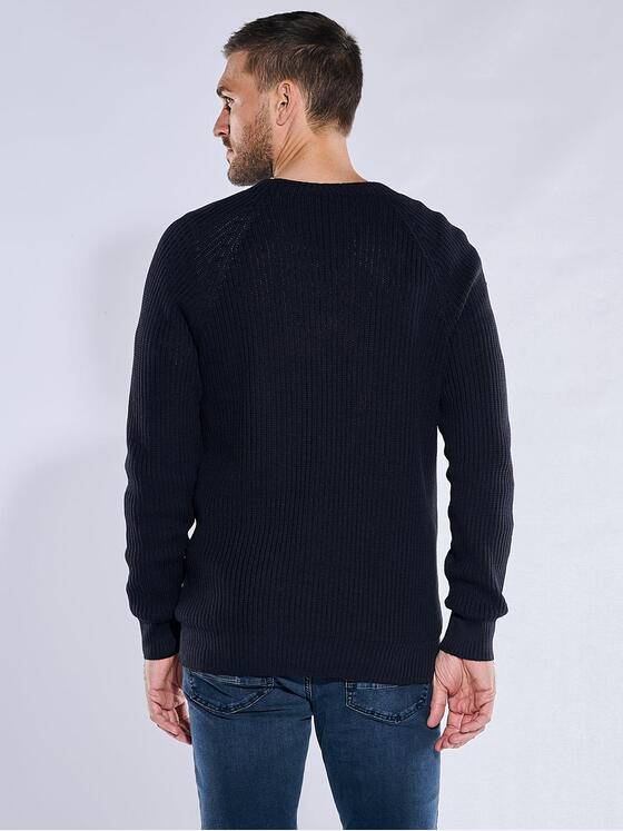 emilio adani Herren Pullover uni Blau 38207
