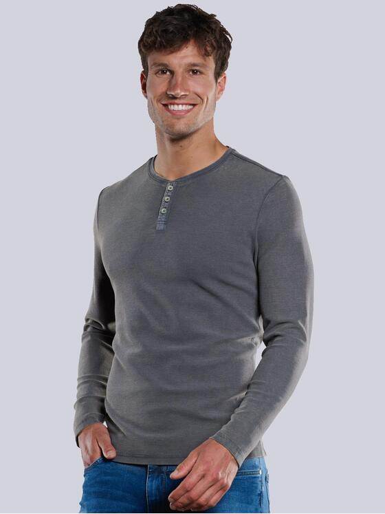 engbers Herren Henley-Shirt strukturiert Saphirblau 33435