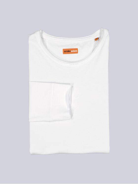 emilio adani Herren Langarmshirt "My Favorite" Reinweiss 32775