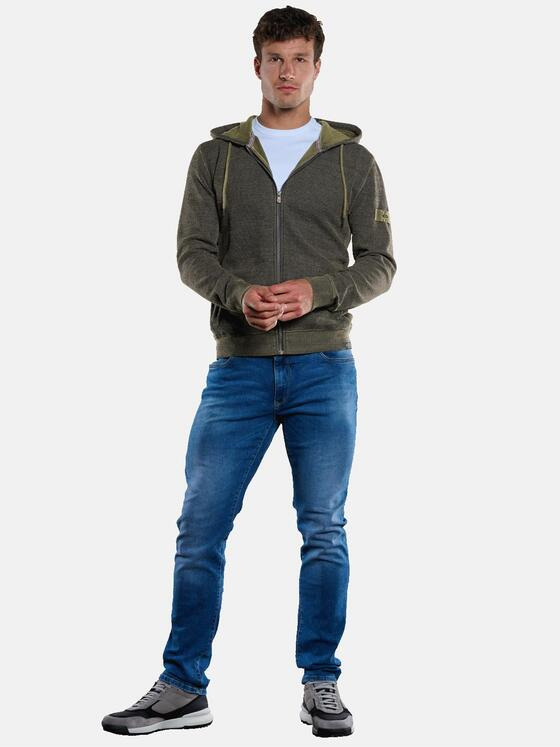 engbers Herren Sweatjacke mit Kapuze Oliv 33736