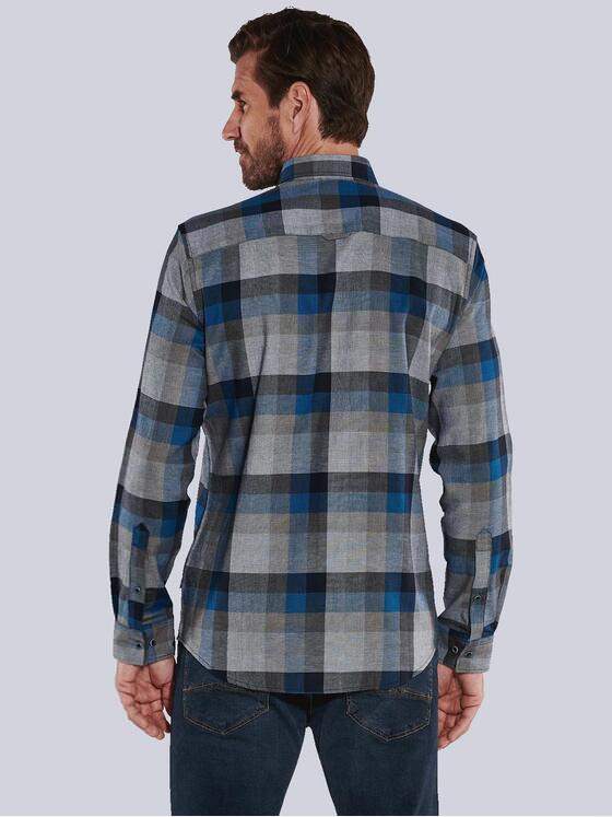 engbers Herren Langarm-Hemd kariert Tuerkis 36088